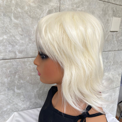 Medium Choppy Layered Cool Straight Natural Synthetic Hair Wig 12 Inches