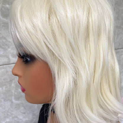 Medium Choppy Layered Cool Straight Natural Synthetic Hair Wig 12 Inches