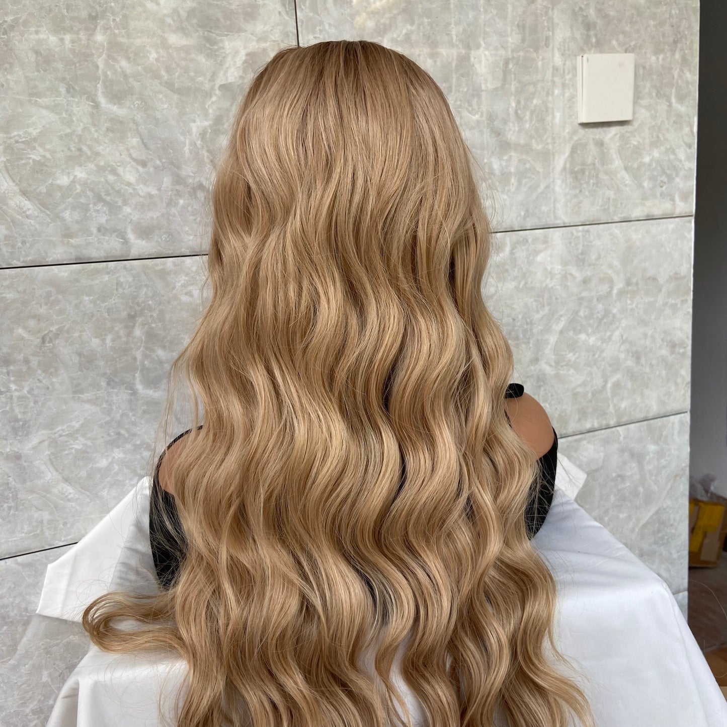 26Inches Long Wavy Rooted-Blonde Full Lace Front Wigs