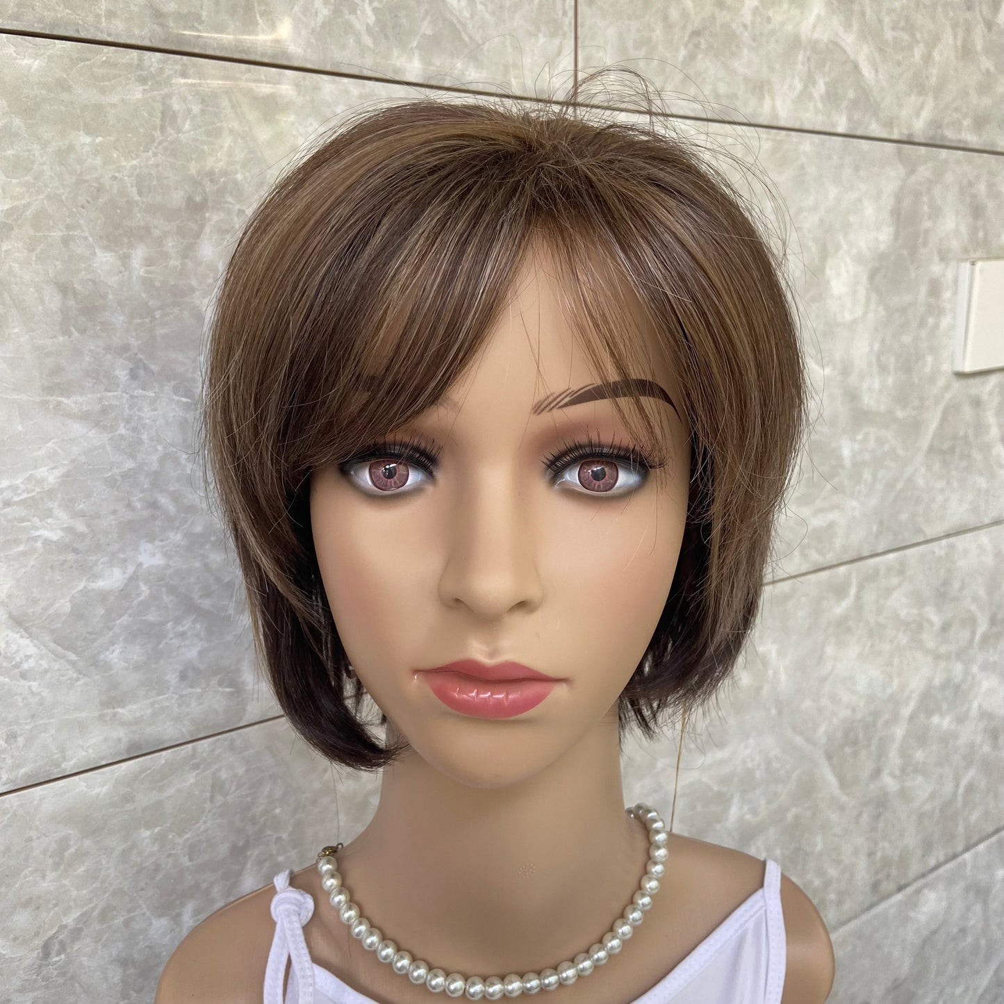 Short Straight Bob Hairstyle Women Synthetic Hair Wigs