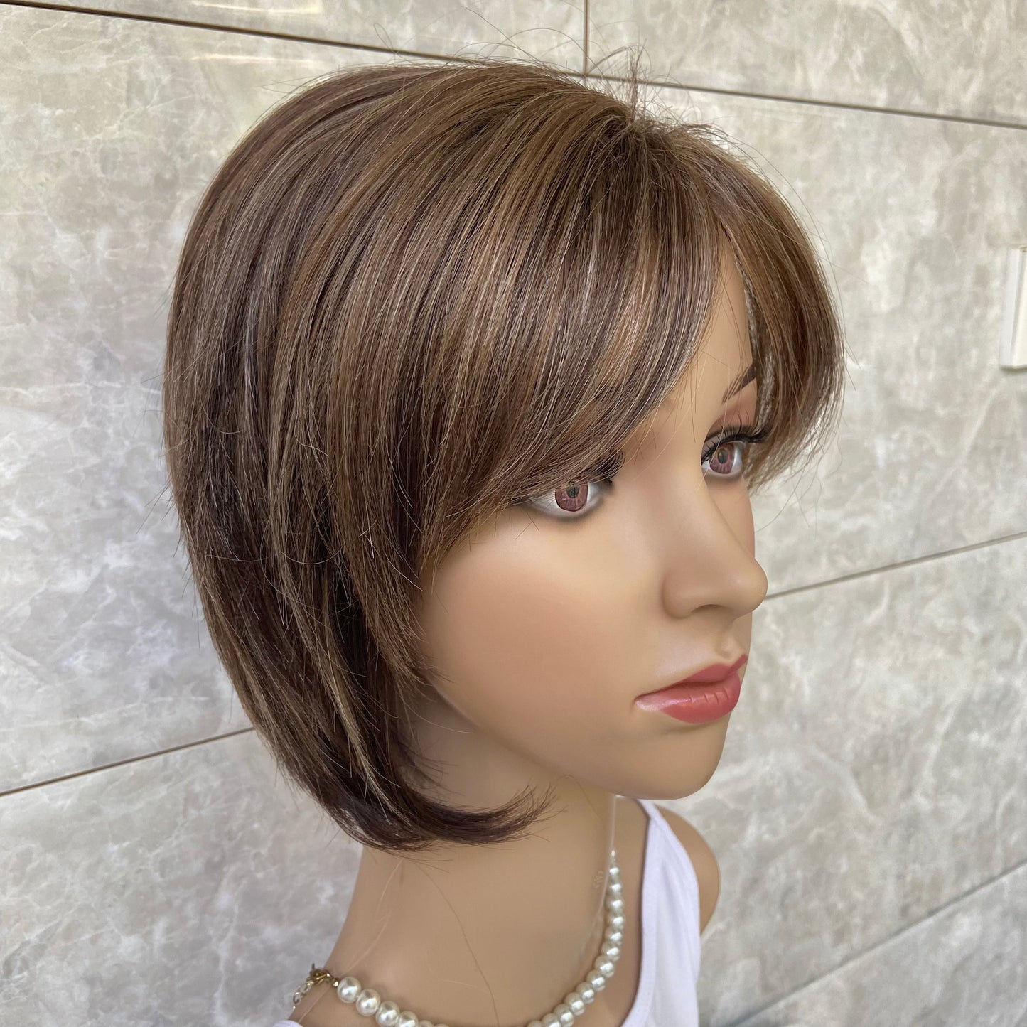 Short Straight Bob Hairstyle Women Synthetic Hair Wigs