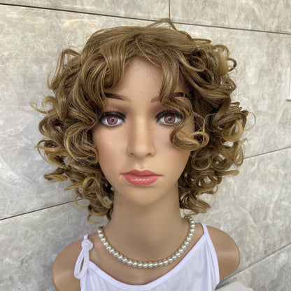 Short Fluffy Curly Soft Natural Synthetic Hair Wigs