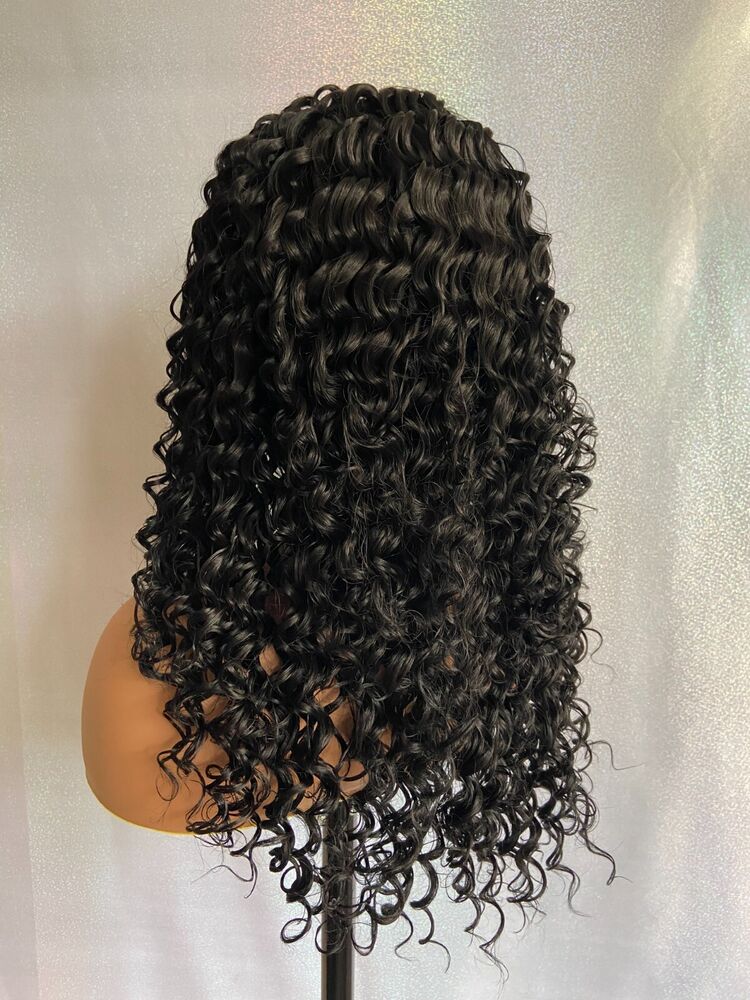 Afro Long Kinky Curly Black Lace Front Wigs 26 Inches